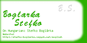 boglarka stefko business card