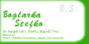 boglarka stefko business card